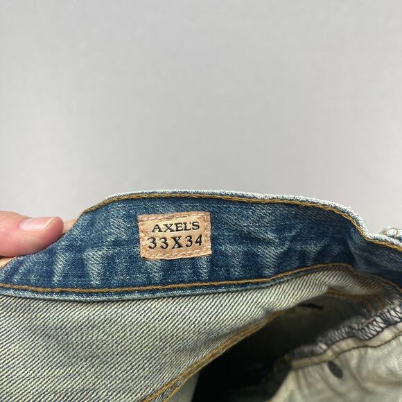 Axels Premium Denim Jeans Mens 33x34 Tag *31x29 Actual Sz Fade Selvedge Vail - Picture 13 of 15